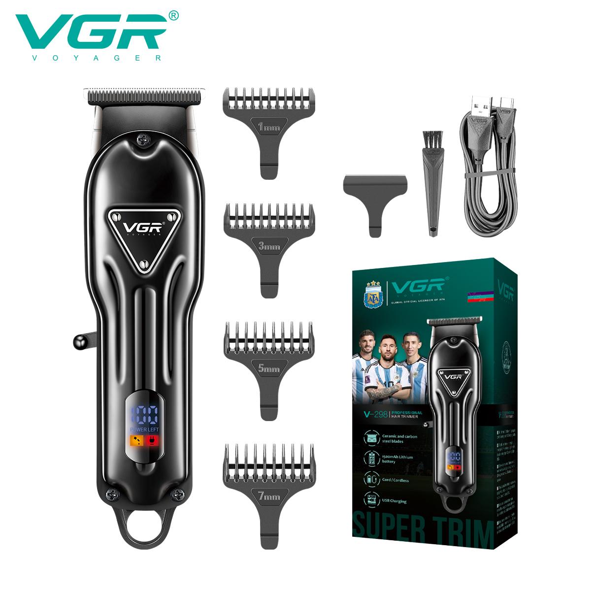 

Новая мужская электрическая машинка для стрижки волос VGR Металлическая головка для стрижки под ноль Машинка для стрижки волос с цифровым дисплеем Домашняя машинка для стрижки V-298 чёрный