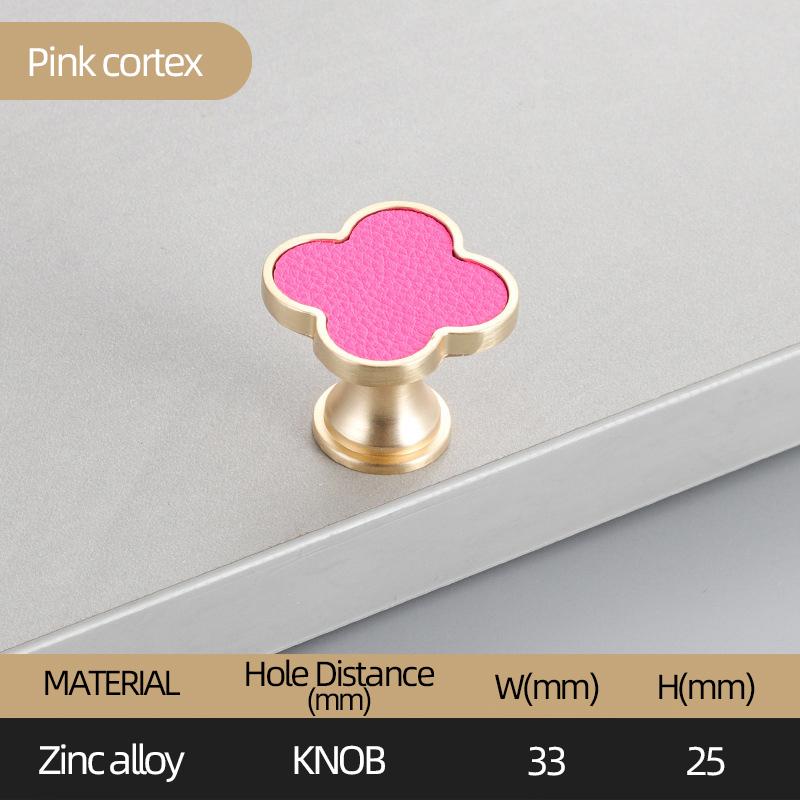 Oukali Four Leaf Zinc Alloy Furniture Mix Color Cabinet Handles Knobs