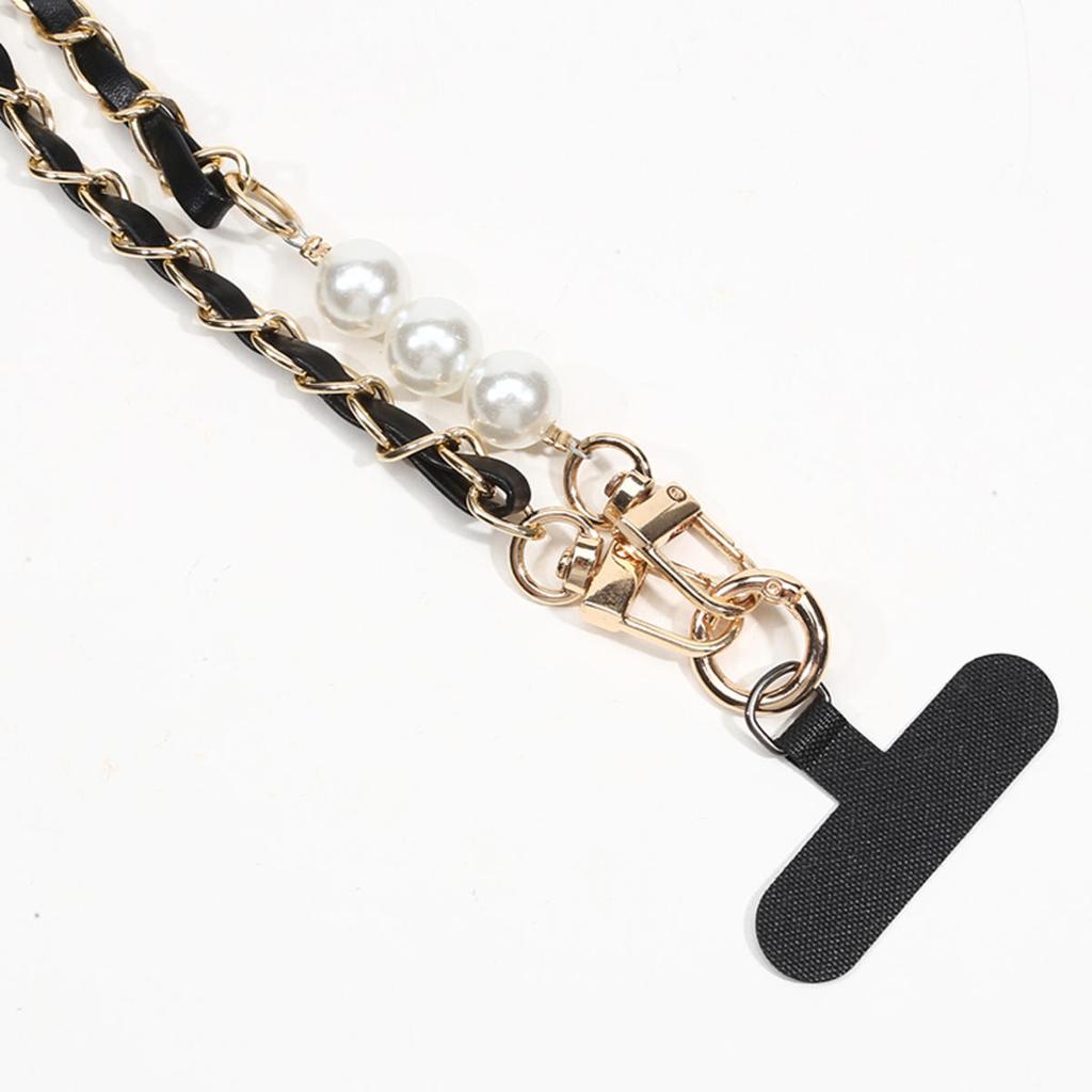 Phone Case Universal Lanyard Long Crossbody Pearl Pickup Chain Mobile Phone Lanyard Women's Long Neck And Shoulder Strap