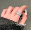 Italian Vintage Crown Bead Jewel Ring Vintage Water Drop Butterfly Zircon Pearl Earrings