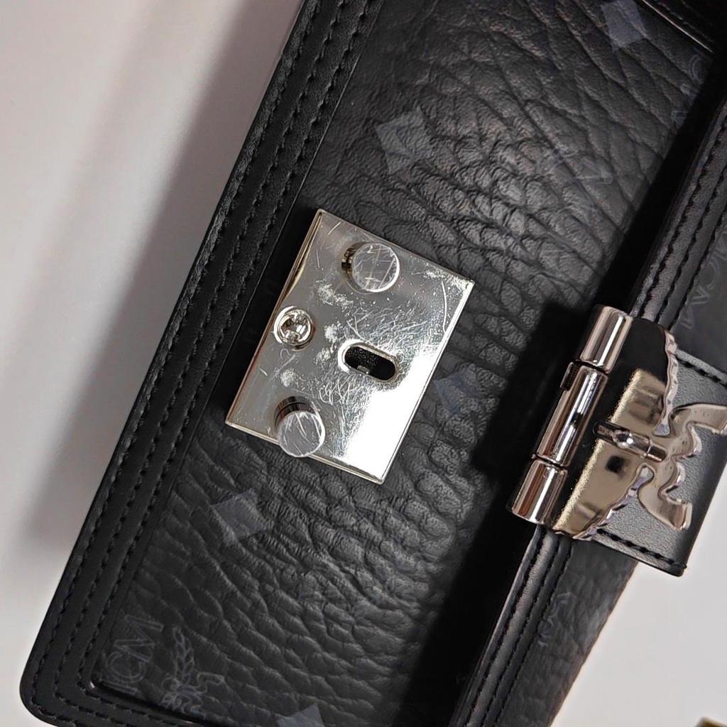 [Pre-Owned] Silver Hardware Monogram Print Chain Shoulder Bag Coated Canvas Leather Crossbody Mini - Very Good #3MITCR