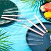20Pcs DIY Crafts Reusable Ice Cream Sticks Summer Ice Cream Bars Rose Gold Acrylic Popsicle Sticks