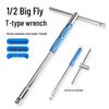 Interchangeable T-Handle 1/2" Socket Wrench with Extension Bar