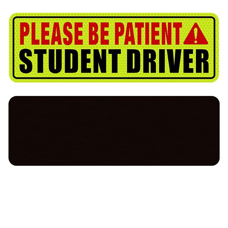 Novice Intern Driver Car Sticker Magnetic Reflective Sticker Popular New+river Novice Car Sticker
