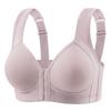 Mature Women Front Closure Bra Wireless Thin Full Coverage Push Up Side Smoothing Comfortable Supportive Shaping Everyday Underwear