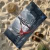 Game Arlecchino Genshin Impact Towel Soft Lightweight Anti-Sand Large Beach Towel Quick-Drying Bath Sports Family
