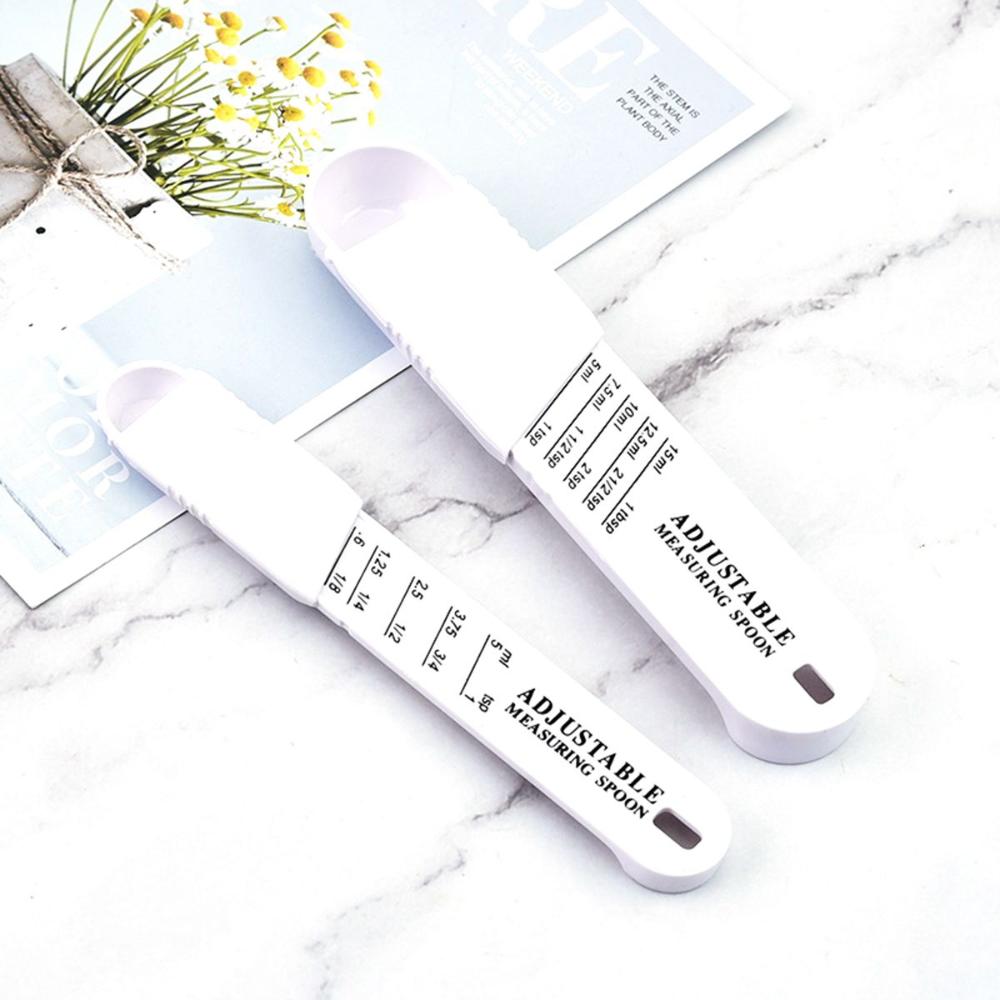 Tea Adjustable Tablespoon with Scale Baking Tool Measuring Cups Measuring Spoons Set Sugar Scoop