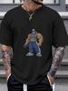 Muscular Cartoon Character Gaming T-shirt