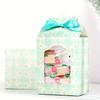 15pcs Green Gift Packing Box with Transparent Window Party Favor Boxes Vintage Kraft Paper Treat Holders for Weddings Celebrations & Birthdays