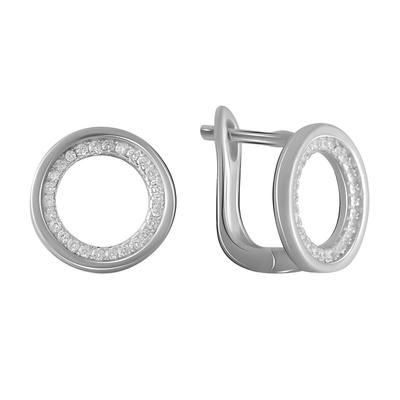 Silver Earrings with Cubic Zirkonia (2067405)
