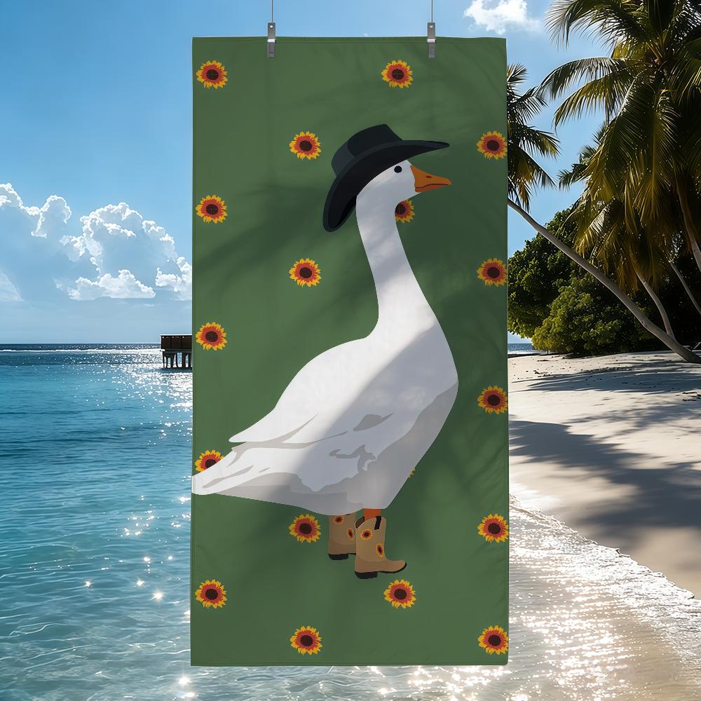 

U-Untitled Goose Game funny Duck Towel Quick Drying Beach Towels Are Suitable For Swimming Pools Camping Yoga And The Gym W40*H60(CM)