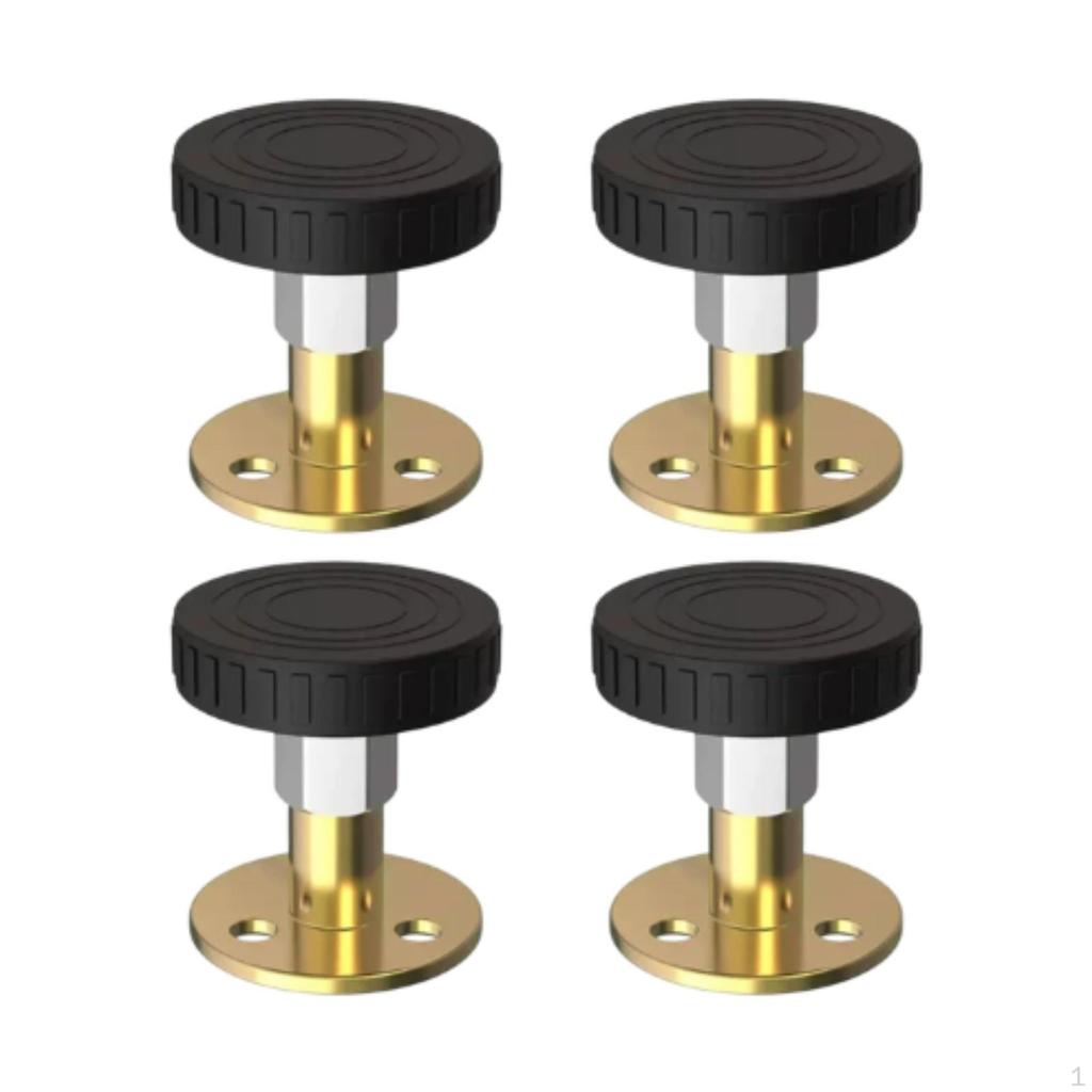 4 Pieces Headboard Stoppers Bed Frame Holder Adjustable Height Stabilizers for Cabinets