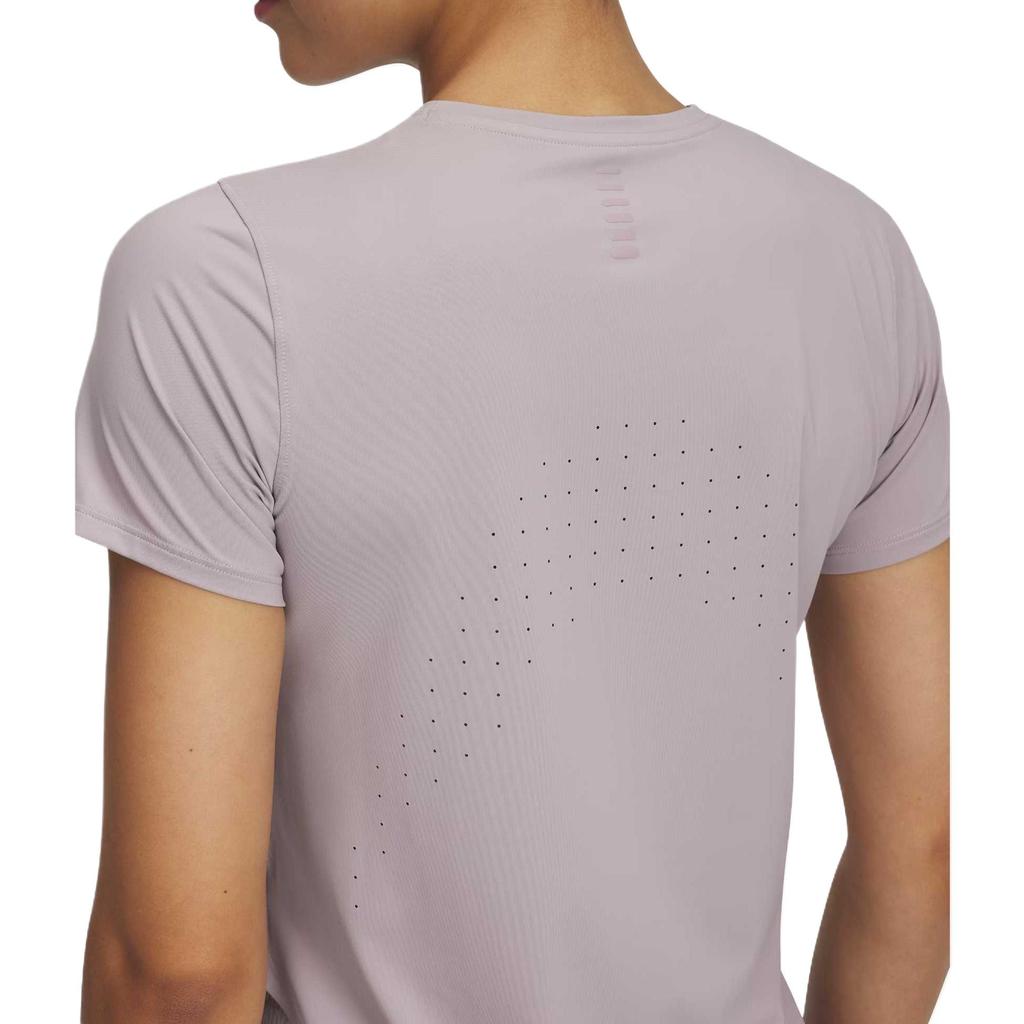 Under Armour Launch Elite Comfortable Quick-Dry Stylish Simple Short Sleeve Regular T-Shirt Women Tops Light-Purple 1389564-009