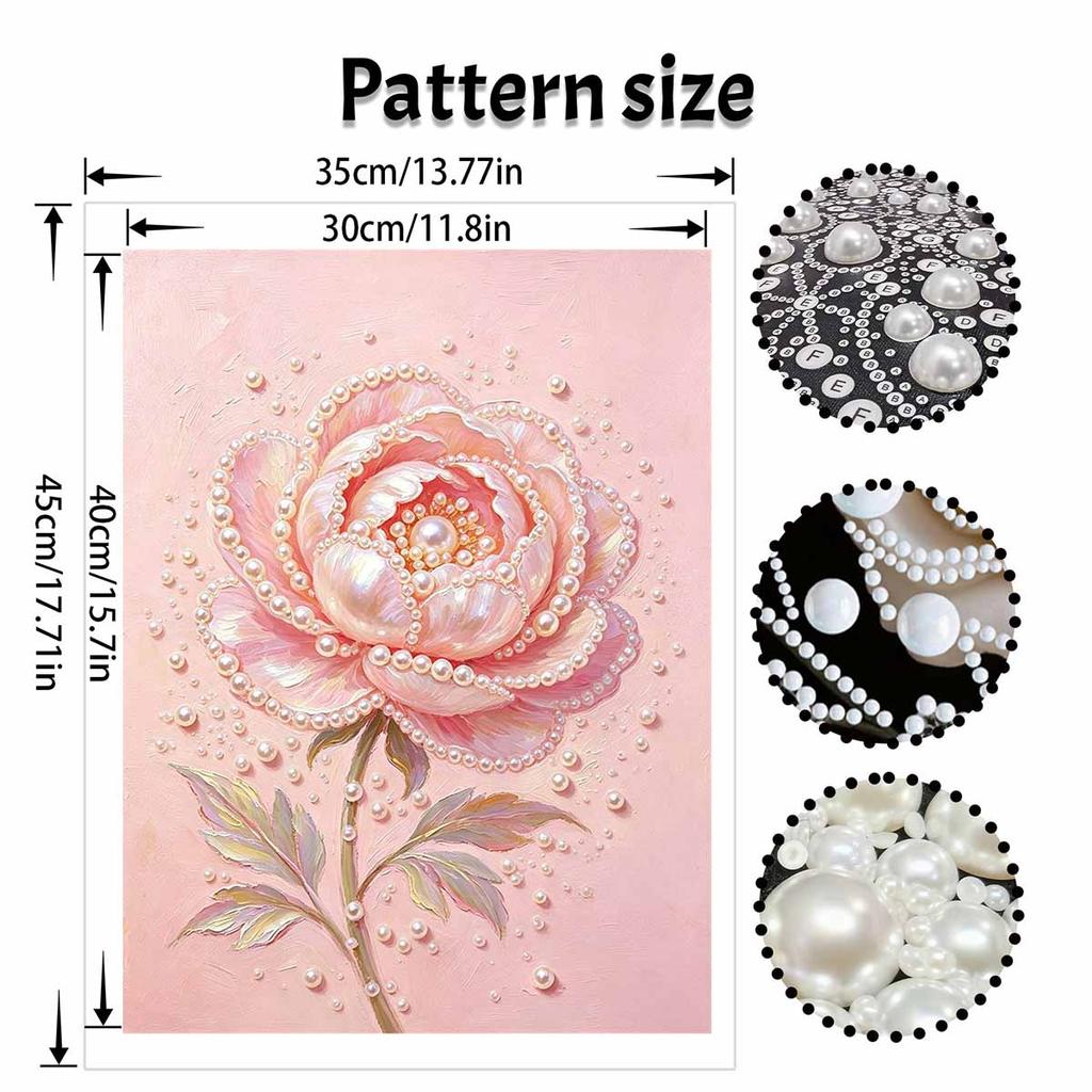 Pearl painting kit DIY pink peony flower home decoration painting