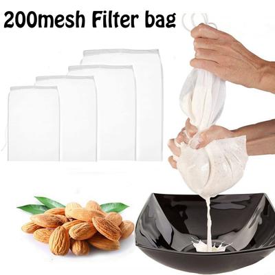 Commercial Colander Wine Strainer Cooking Nylon Fine Mesh Nut Milk Bag Coffee Filter Cheese Cloth
