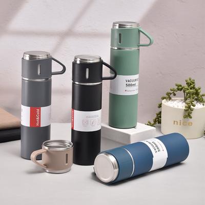 With Cup Vacuum Insulated Bottle Set 304 Stainless Steel Thermal Bottle Vacuum Flask  Outdoor