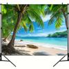 1Pcs Summer Tropical Beach Palm Tree Ocean Decoration Background Summer Backdrop Decorations For Photo Studio Photo Booth Party