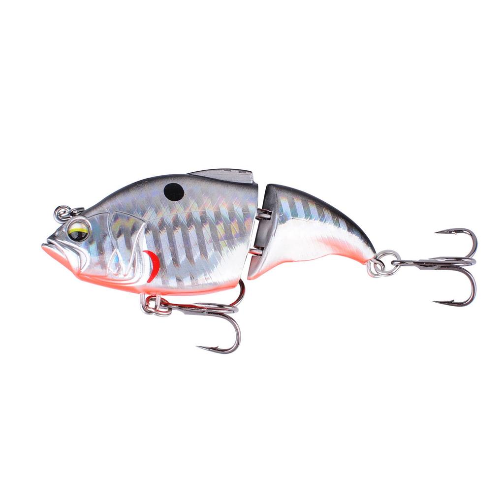 7.5cm/10g Two-Section Floating Minnow Lure: Multi-Section Bionic Bait for Long Cast Fishing.
