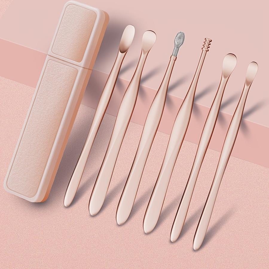 

6Pcs Plastic Earwax Picker Set, Reusable Ear Cleaning Tools with Portable Case 6pcs set pack розовый