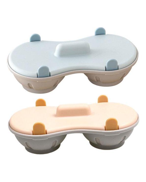 Microwave Double Egg Poacher Maker With Lid Detachable Drain Basket Heat Resistant Food Grade PP Poached Egg Cooker Steamer Kitchen Gadget