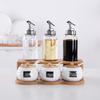 Qianxing Glass & Bamboo Seasoning Jar Set