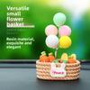 Resin Peace Balloon Flower Basket Car Decor With Minimalist Style For Vehicle Interior