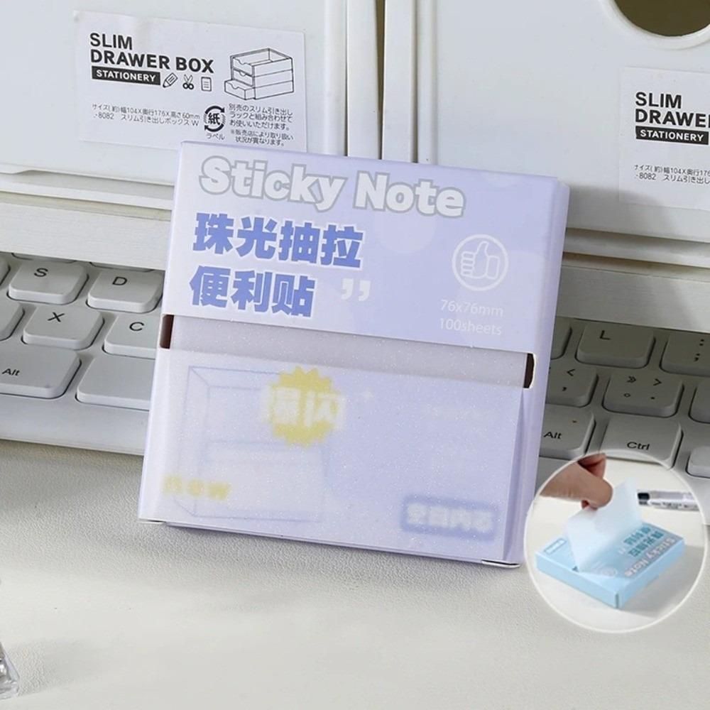 

Macaron Color Memo Pad Paper Translucent Message Stickers Planner Sticker Office School Stationery фіолетовий