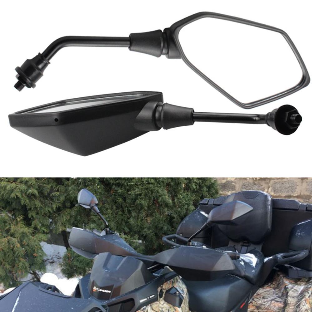 New a Pair of Motorcycle Mirrors Scooter Motocross Mirrors Electric Rear Side Convex Mirrors 10mm