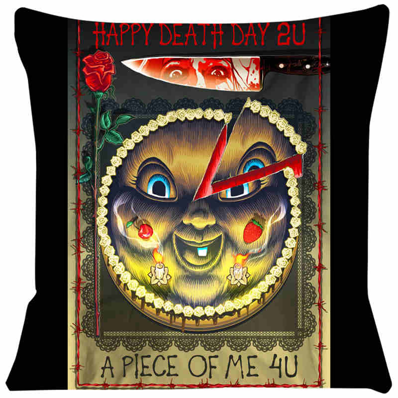 Happy Death Day Cushion Cover Decorative Pillowcase Chair Seat Square Car Pillow Cover Home Living Textile SJ208
