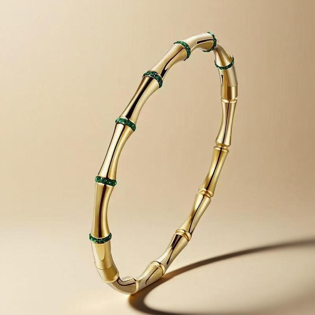 Women's Titanium Steel Bamboo Joint Bracelet, Japanese Korean Style, Simple and Versatile Stainless Steel Wristband Jewelry.
