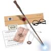 [Magical Item Collection] Magic Wand with LED Lighting, Type-C Rechargeable, Japanese Spell Chart, Gift Box, and British-Style School of Wizardry