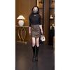 Autumn and Winter Double-sided German Velvet Bottoming Shirt for Women Long-sleeved Slim-fitting Half-high Collar Versatile Western-style Top T-shirt