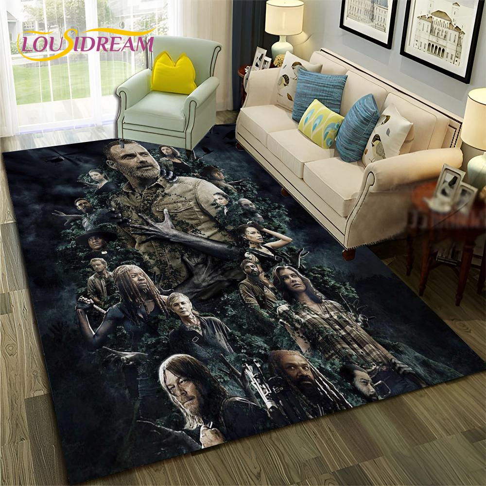 TWD The Walking Dead Rick Horror TV Carpet Rug for Home Living Room Bedroom Sofa Doormat Decor,kids Area Rug Non-slip Floor Mat