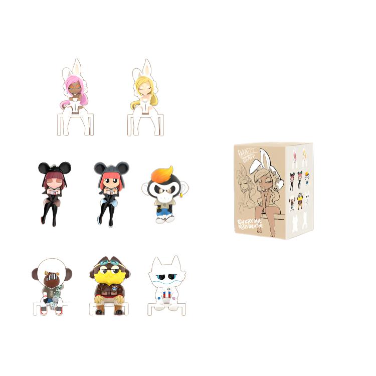 

New POP MART COOLRAIN LABO Relaxation Moment Collection Mystery Boxes Single Mystery Box/Full Box 8 Pcs 210500105 Single Blind Box