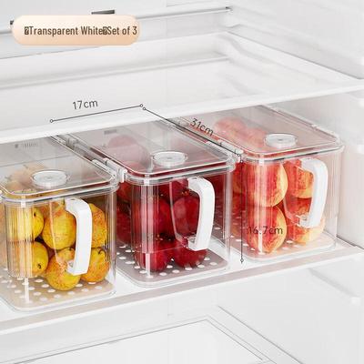 Transparent Refrigerator Storage Boxes