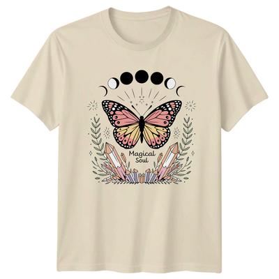 Magical Soul Butterfly Moon Phases Boho Celestial Unisexs Unisexs TShirt