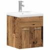 Bathroom Furniture Set Wall Mounted 3 pcs Reclaimed Wood Effect Particleboard