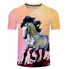 2022 Men's 3d Horse Printed T-shirts Horse Crew Neck Short Sleeve Street Clothes Hip-hop Trend Male Clothes Summer 6xl Tees Tops