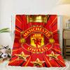 Coperta Portatile/Morbida Coperta Biancheria da Letto con Stemma del Manchester United Adatta per Viaggi Campeggio Soggiorni Uffici Divani Regali per Tifosi