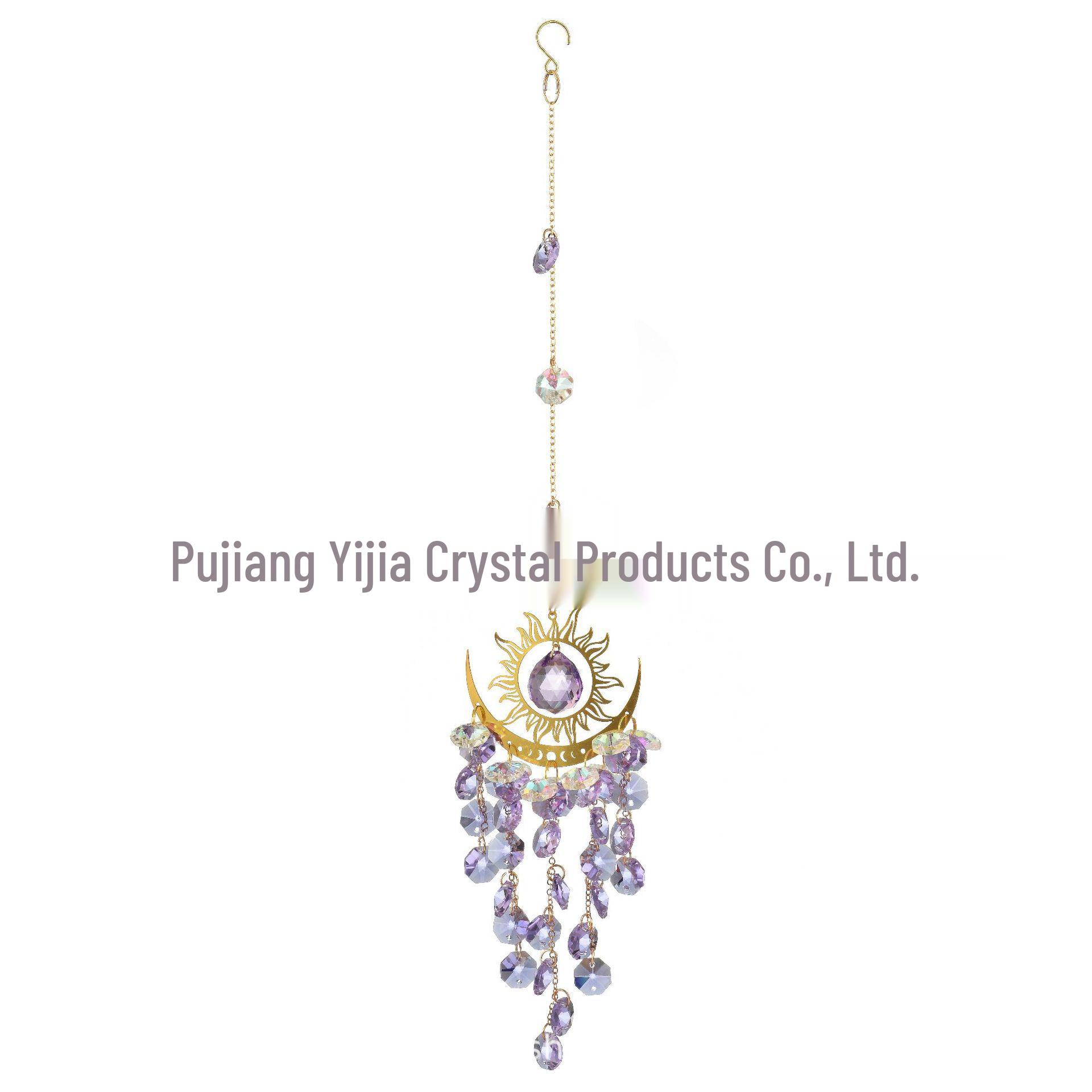 

Garden Spotlight Ornaments: Devil s Eye Sun Moon Crystal Suncatcher Wind Chime