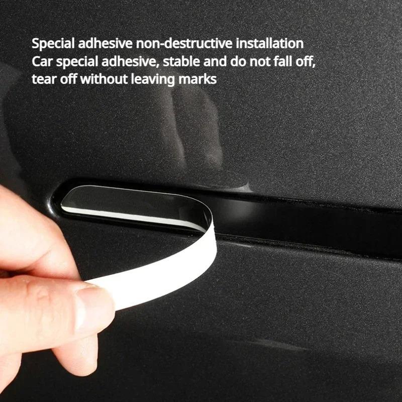 4Pcs Car Luminous Door Handle Sticker for Tesla New Model 3/Y Juniper 2025 Night Glow Door Handle Cover Protector Accessories