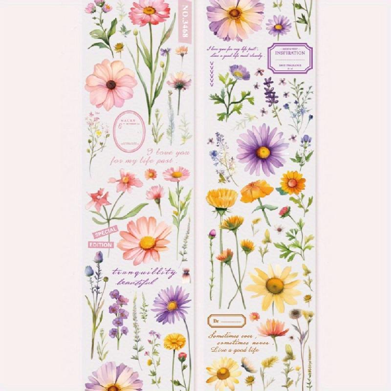 PET páskové samolepky v retro stylu, 1 role, vodotěsné, scrapbookingové potřeby, ideální pro zdobení diářů a rozvrhů, samolepky, potřeby pro junk journaling