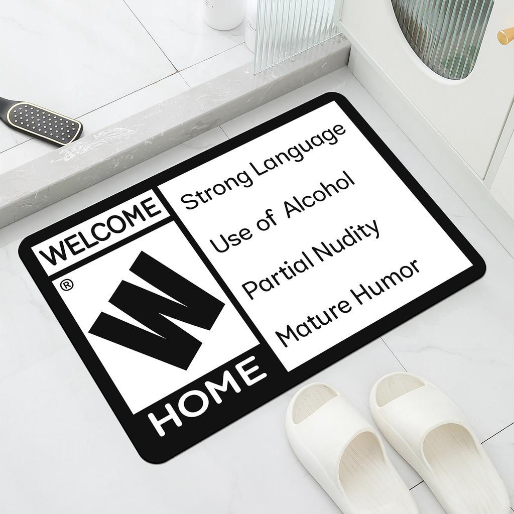 Interesting Phrase Door Mat Is Non Slip Machine Washable Suitable Both Indoor Outdoor Entrances Floor Mat Is Suitable Living