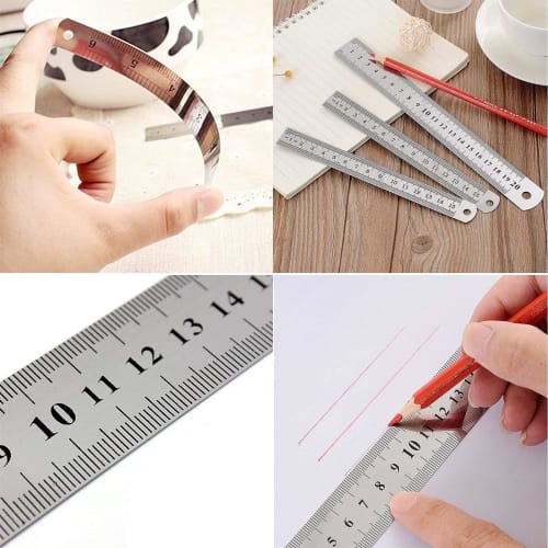 30cm Steel Ruler, Stainless Steel Straight Ruler for Mechanics and Engineers, Metal Ruler for Drafting, Centimeter (30CM)