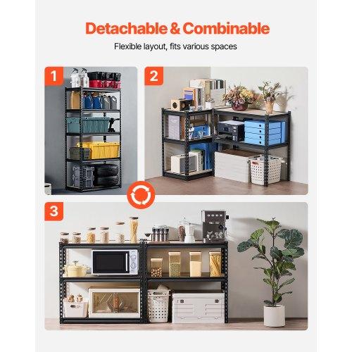VEVOR Storage Shelves, 2000 Lbs, 5 Tier Garage Storage Shelving