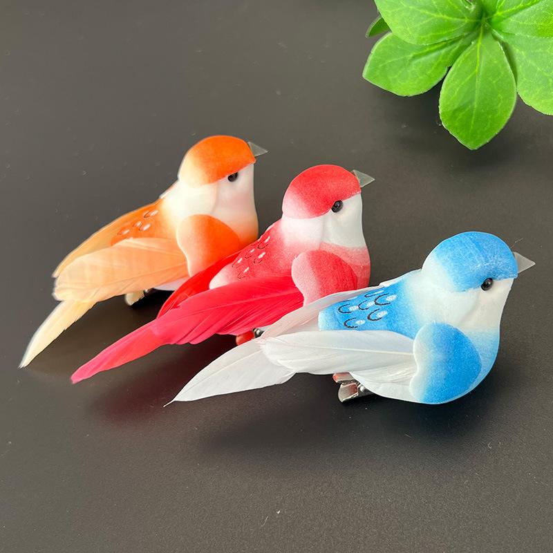 Cute Artificial Birds Fake Foam Animal Simulation Feather Birds Models Tit Diy Craft Home Garden Ornament Decoration