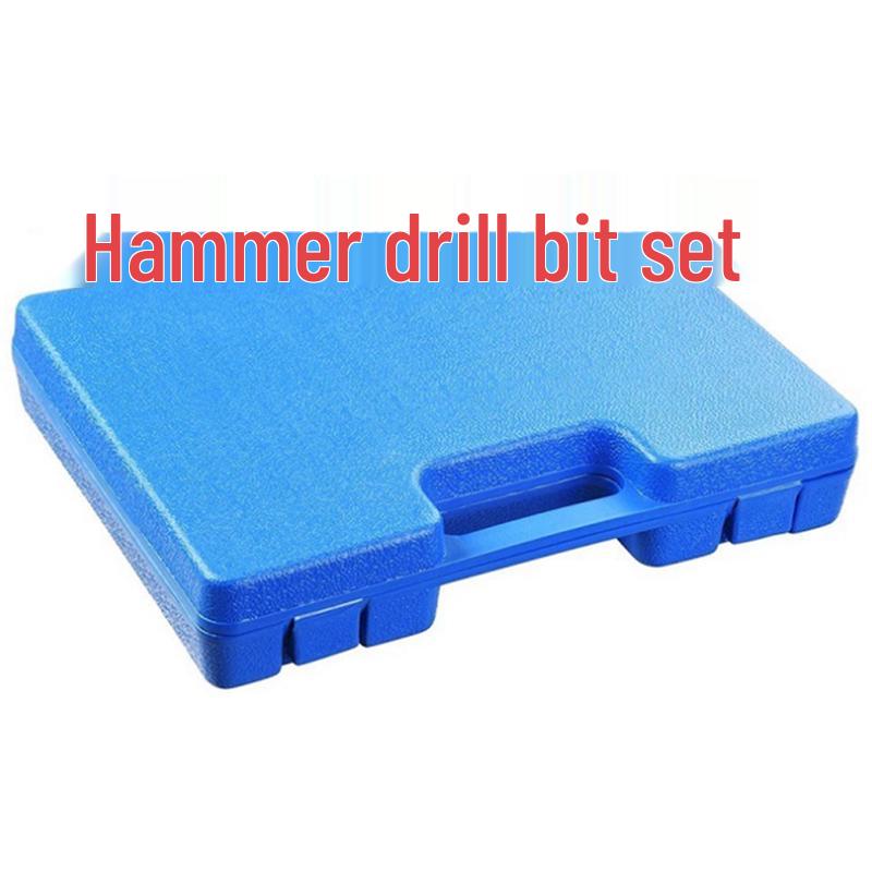 17-Piece Electric Hammer Drill Bit Set: Round, Square, Pointed, Flat & U-Shaped Chisels for Concrete & Brick