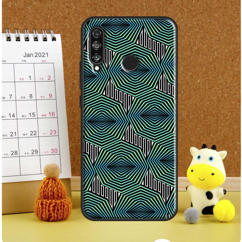 Afrikanisches Wachsmuster Stoff Für Huawei Nova 12i 12s 7i 8i 11i 11 9 10 SE Y60 Y61 Y70 Y72 Y73 Y90 Y91 P30 P40 Lite Hülle