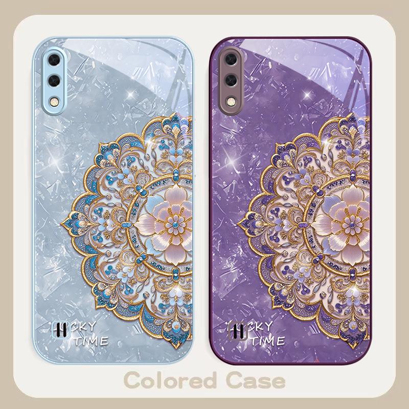 Fragrant Golden Mandala For Samsung A01 02 A03 Core 04 05 A06 10 12 A13 14 5G 15 16 M02 12 Note 8 9 10 20 glass Ultra phone case