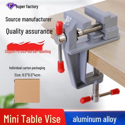 Mini Aluminum Alloy Table Vise - Compact Bench Vise and Flat Nose Pliers for Small Desktop Tasks